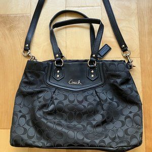 Coach Ashley Signature "C" Carryall (Black)